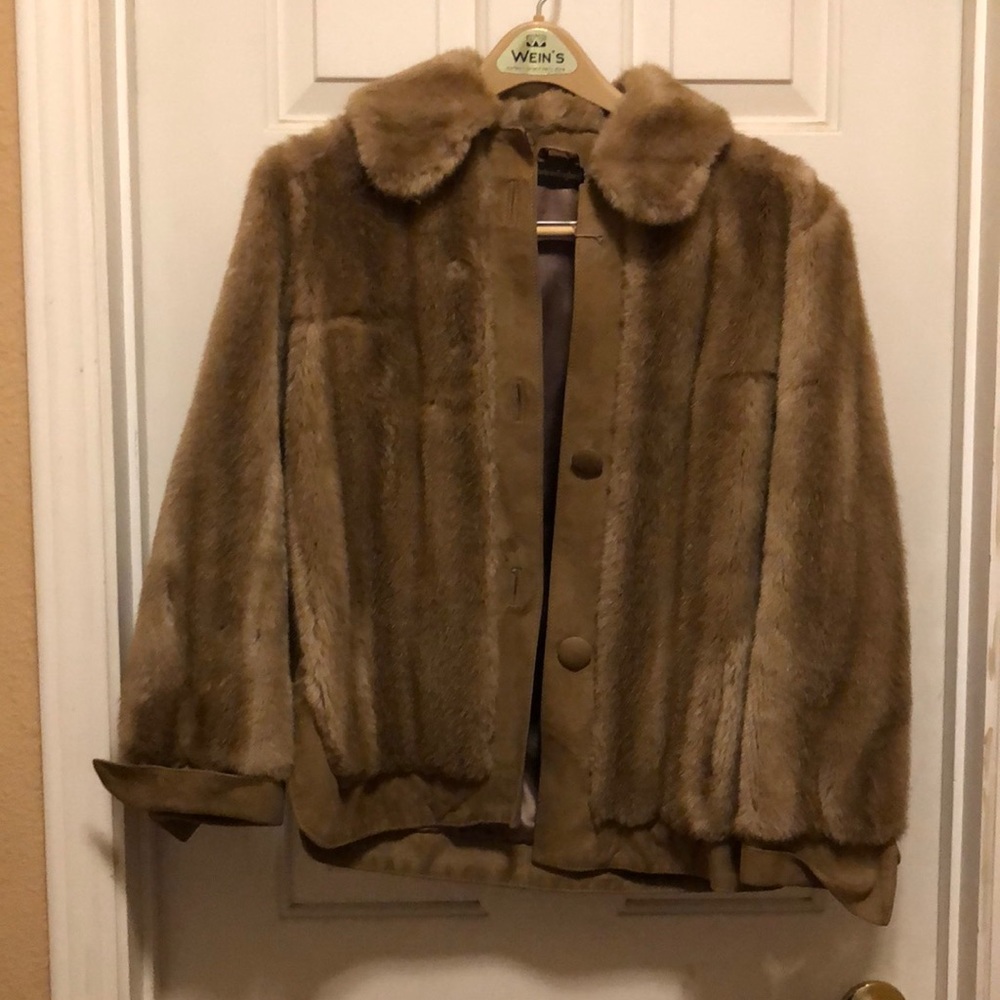 Vintage Yocci suede and faux coat made in England